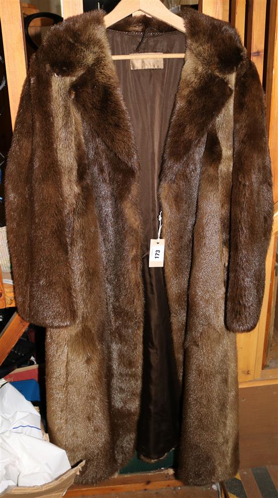 Raccoon fur coat